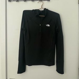 Black North Face Quarter Zip Up Sweater